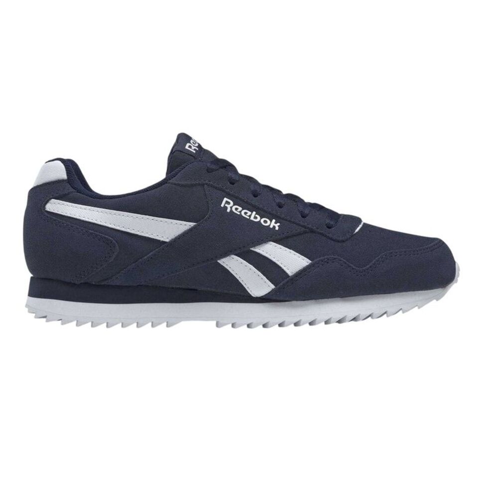 Reebok Mens Royal Glide Ripple Suede Sneakers / Navy/White